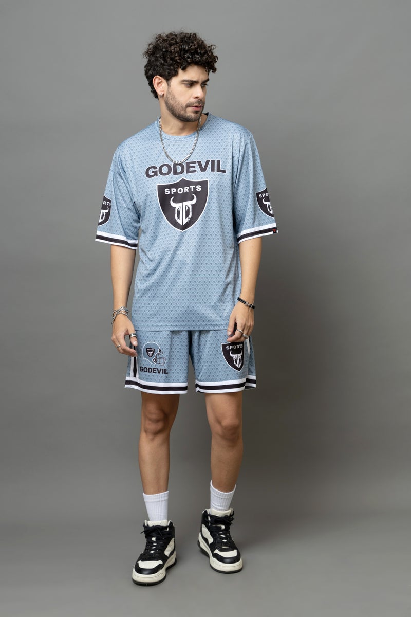 GO DEVIL Godevil Sports Grey Co-Ord Set for Men - Image 1
